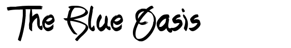 The Blue Oasis font preview